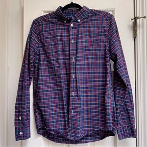 Youth Polo by Ralph Lauren, plaid long sleeve